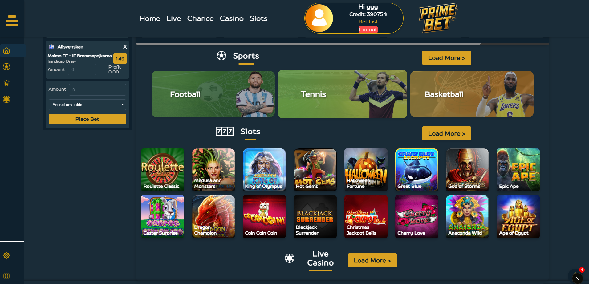 PrimeBet Platform